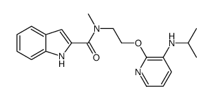 N-methyl-N-[2-[3-(propan-2-ylamino)pyridin-2-yl]oxyethyl]-1H-indole-2-carboxamide Structure