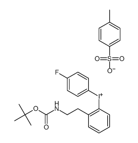 (2-(2-(t-butoxycarbonylamino)ethyl)phenyl)(4-fluorophenyl)iodonium p-toluenesulfonate结构式