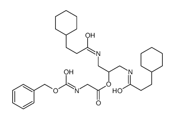 1,3-bis(3-cyclohexylpropanoylamino)propan-2-yl 2-phenylmethoxycarbonyl aminoacetate结构式
