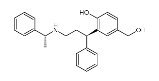 4-(hydroxymethyl)-2-((R)-1-phenyl-3-((R)-1-phenylethylamino)propyl)phenol Structure