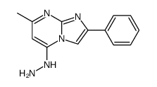 (7-methyl-2-phenylimidazo[1,2-a]pyrimidin-5-yl)hydrazine结构式