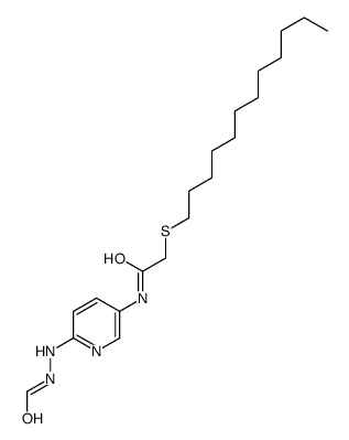 2-dodecylsulfanyl-N-[6-(2-formylhydrazinyl)pyridin-3-yl]acetamide Structure