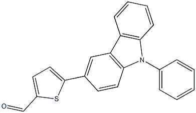 5-(9-phenyl-9H-carbazol-3-yl)thiophene-2-carbaldehyde structure