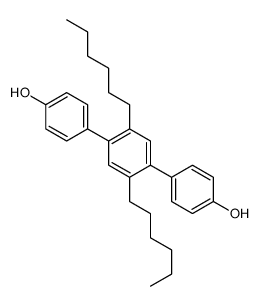 4-[2,5-dihexyl-4-(4-hydroxyphenyl)phenyl]phenol Structure