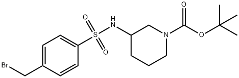 3-(4-BroMoMethyl-benzenesulfonylaMino)-piperidine-1-carboxylic acid tert-butyl ester picture