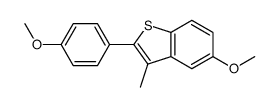 5-methoxy-2-(4-methoxyphenyl)-3-methyl-1-benzothiophene结构式