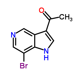 1-(7-Bromo-1H-pyrrolo[3,2-c]pyridin-3-yl)ethanone结构式
