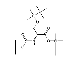 tert-butyldimethylsilyl-3-tert-butyldimethylsilyloxy-2S-tert-butyloxycarbonylamino-propanoate Structure