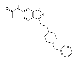 6-acetamido-3-[2-[1-(phenylmethyl)-4-piperidinyl]-ethyl]-1,2-benzisoxazole Structure