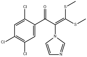 2-Propen-1-one,2-(1H-imidazol-1-yl)-3,3-bis(methylthio)-1-(2,4,5-trichlorophenyl)-结构式