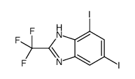 4,6-diiodo-2-(trifluoromethyl)-1H-benzimidazole结构式