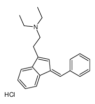 2-[(3Z)-3-benzylideneinden-1-yl]-N,N-diethylethanamine,hydrochloride Structure