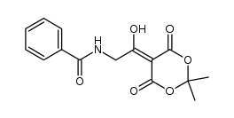 5-hippuryl-2,2-dimethyl-1,3-dioxane-4,6-dione结构式