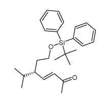 (S,E)-7-((tert-butyldiphenylsilyl)oxy)-5-isopropylhept-3-en-2-one结构式