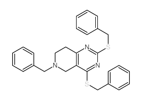 Pyrido[4,3-d]pyrimidine,5,6,7,8-tetrahydro-6-(phenylmethyl)-2,4-bis[(phenylmethyl)thio]-结构式