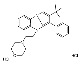 4-[2-(2-tert-butyl-3-phenylpyrrolo[1,2-a]benzimidazol-4-yl)ethyl]morpholine,dihydrochloride结构式