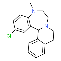 2-Chloro-5,6,7,9,10,14b-hexahydro-5-methylisoquino[2,1-d][1,4]benzodiazepine Structure