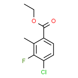Ethyl 4-chloro-3-fluoro-2-methybenzoate结构式
