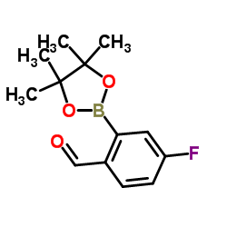 4-Fluoro-2-(4,4,5,5-tetramethyl-1,3,2-dioxaborolan-2-yl)benzaldehyde Structure
