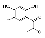 1-Propanone, 2-chloro-1-(5-fluoro-2,4-dihydroxyphenyl)- (9CI) structure