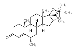 Pregn-4-ene-3,20-dione,6-methyl-16,17-[(1-methylethylidene)bis(oxy)]-, (6a,16a)- (9CI) Structure