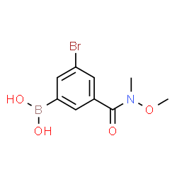 5-Bromo-3-(N,O-dimethylhydroxylaminocarbonyl)phenylboronic acid Structure