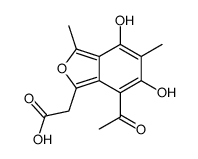 7-Acetyl-4,6-dihydroxy-3,5-dimethyl-2-benzofuranacetic acid picture