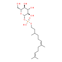 [3,4,5-trihydroxy-6-(hydroxymethyl)oxan-2-yl]oxy-(3,7,11-trimethyldodeca-6,10-dienoxy)phosphinic acid Structure