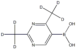 (2,4-bis(methyl-d3)pyrimidin-5-yl)boronic acid结构式
