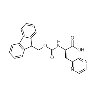 (R)-2-((((9H-fluoren-9-yl)methoxy)carbonyl)amino)-3-(pyrazin-2-yl)propanoic acid Structure
