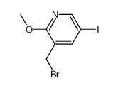 3-Bromomethyl-5-iodo-2-methoxy-pyridine结构式