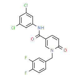 N-(3,5-Dichlorophenyl)-1-(3,4-difluorobenzyl)-6-oxo-1,6-dihydro-3-pyridinecarboxamide结构式