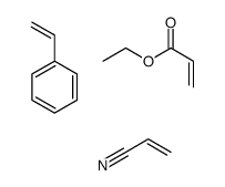 ethyl prop-2-enoate, prop-2-enenitrile, styrene Structure