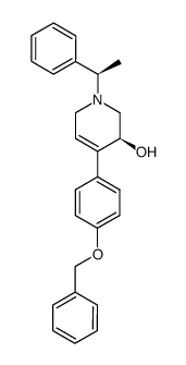 (3S)-4-(4-benzyloxy-phenyl)-1-[(1R)-phenyl-ethyl]-1,2,3,6-tetrahydro-pyridin-3-ol Structure