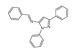 N-(2,5-diphenylpyrazol-3-yl)-1-phenylmethanimine Structure