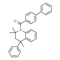 1-([1,1'-biphenyl]-4-ylcarbonyl)-2,2,4-trimethyl-4-phenyl-1,2,3,4-tetrahydroquinoline Structure