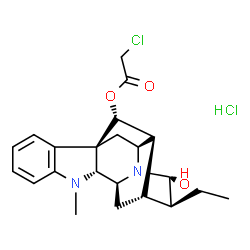 ajmalan-17(R),21α-diol 17-(chloroacetate) hydrochloride结构式