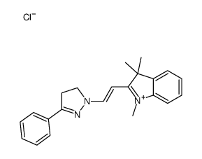 2-[2-(4,5-dihydro-3-phenyl-1H-pyrazol-1-yl)vinyl]-1,3,3-trimethyl-3H-indolium chloride结构式