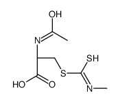 (2R)-2-acetamido-3-(methylcarbamothioylsulfanyl)propanoic acid结构式