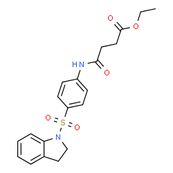 ethyl 4-{[4-(2,3-dihydro-1H-indol-1-ylsulfonyl)phenyl]amino}-4-oxobutanoate Structure