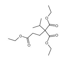 4-methyl-pentane-1,3,3-tricarboxylic acid triethyl ester结构式