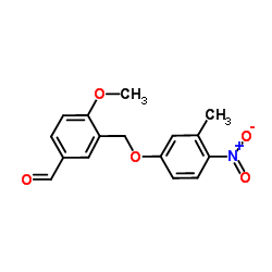 4-Methoxy-3-(3-methyl-4-nitro-phenoxymethyl)-benzaldehyde structure