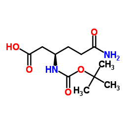 BOC-Β-高谷氨酰胺结构式