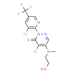 4-CHLORO-2-[3-CHLORO-5-(TRIFLUOROMETHYL)-2-PYRIDINYL]-5-[(2-HYDROXYETHYL)(METHYL)AMINO]-3(2H)-PYRIDAZINONE Structure