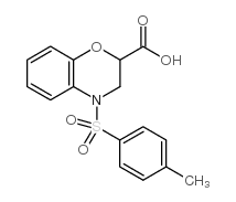 4-[(4-METHYLPHENYL)SULFONYL]-3,4-DIHYDRO-2H-1,4-BENZOXAZINE-2-CARBOXYLIC ACID结构式
