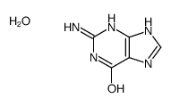 2-amino-3,7-dihydropurin-6-one,hydrate结构式