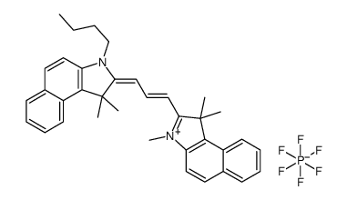 2-((1E,3E)-3-(3-butyl-1,1-dimethyl-1H-benzo[e]indol-2(3H)-ylidene)prop-1-enyl)-1,1,3-trimethyl-1H-benzo[e]indolium Structure