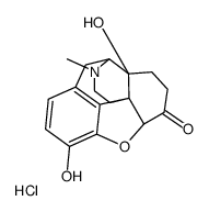 (4R,4aS,7aR,12bS)-4a,9-dihydroxy-3-methyl-2,4,5,6,7a,13-hexahydro-1H-4,12-methanobenzofuro[3,2-e]isoquinoline-7-one,hydrochloride结构式