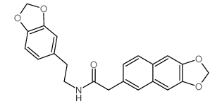 N-(2-(benzo[d][1,3]dioxol-5-yl)ethyl)-2-(naphtho[2,3-d][1,3]dioxol-6-yl)acetamide Structure