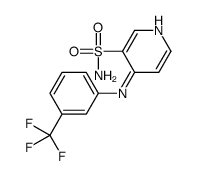 3-Pyridinesulfonamide, 4-((3-(trifluoromethyl)phenyl)amino)-结构式